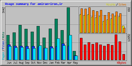 Usage summary for amiran-iron.ir